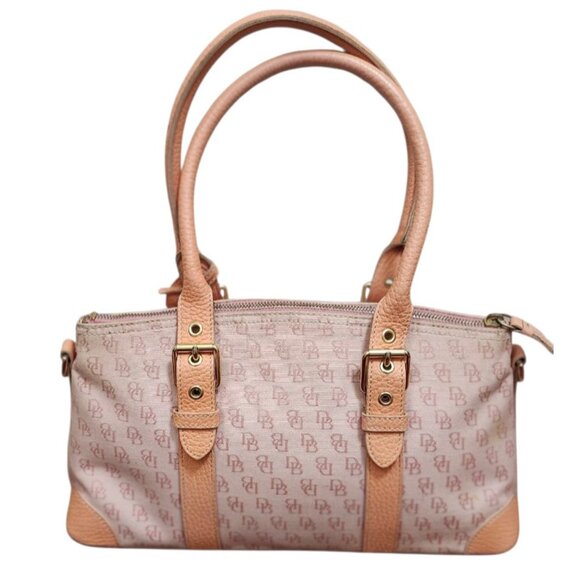 Y2K Dooney & Bourke Logo Pink Canvas Bag Purse - Picture 5 of 16